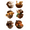Brown-#C2, variant on 7pcs Forest Animal Acorn Ornaments – Cozy Forest Christmas Ornaments 2025 New Pine Cone Decoration Woodland Creature with Santa Hat Pattern 2D Acrylic Hanging Ornament Home Party Décor #C7