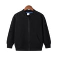 thumbnail image 6 of Wenfanal Toddler Zip Up Hoodie Baby Fleece Jacket Boys Long Sleeved Jacket Comfortable Warm Fashion Casual Zipper Sports Jacket Size 5-6 Years,Black, 6 of 8