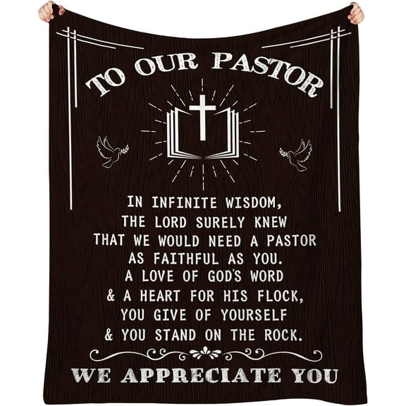 LHSHID Pastor Appreciation Gifts Pastor Blanket Pastor Gifts for Men Women Christian Gifts for Pastor Throw Blankets Thank You Gift for Pastor Appreciation Day Christmas