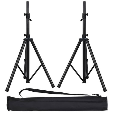 Gymax Pair Height Adjustable Tripod DJ PA Speaker Stands w/Carry (Best Adjustable Speaker Stands)