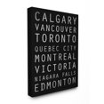 thumbnail image 1 of Stupell Industries 'Canadian Cities Black and White Clean Font Stretched' Textual Art on Canvas, 1 of 2