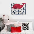 thumbnail image 5 of Orinice Whale Anchors Smile Fine Art Aesthetic Wall Painting for Home Decor - Classroom Kitchen Office Farmhouse Bathroom Room Pictures Living Bedroom Office Wall Decor 16x12in, 5 of 6