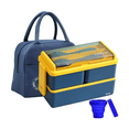 thumbnail image 1 of Lunch Box Bloosom  2 Niveles Loncheras 1400ml Con Bolsas+ Taza Azul Obscuro, 1 of 4