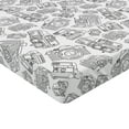 thumbnail image 2 of Ambesonne Vintage Fitted Sheet, Antique Camera Hobby, California King, Charcoal Grey White, 2 of 3