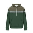 thumbnail image 4 of MELDVDIB Mens Hoodies Fashion Casual Color Block Oversized Hooded Sweatshirts Fall Winter Long Sleeve Stretch Comfy Pullover Tops with Pocket Army Green M, 4 of 4