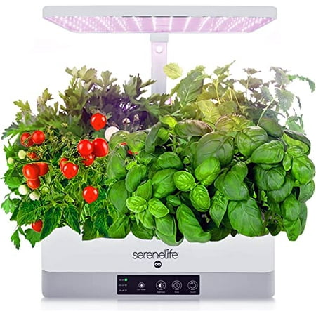 

SereneLife Smart Indoor Garden - Indoor Herb Garden with LED Grow Lights Panel (White)