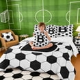 thumbnail image 5 of Erosebridal Letter B Soccer Ball Pattern Print Bedding Comforter Set, Sports Monogram Full Bedding Set for Kids Boys and Girls, Reversible 7 Pieces, 5 of 6