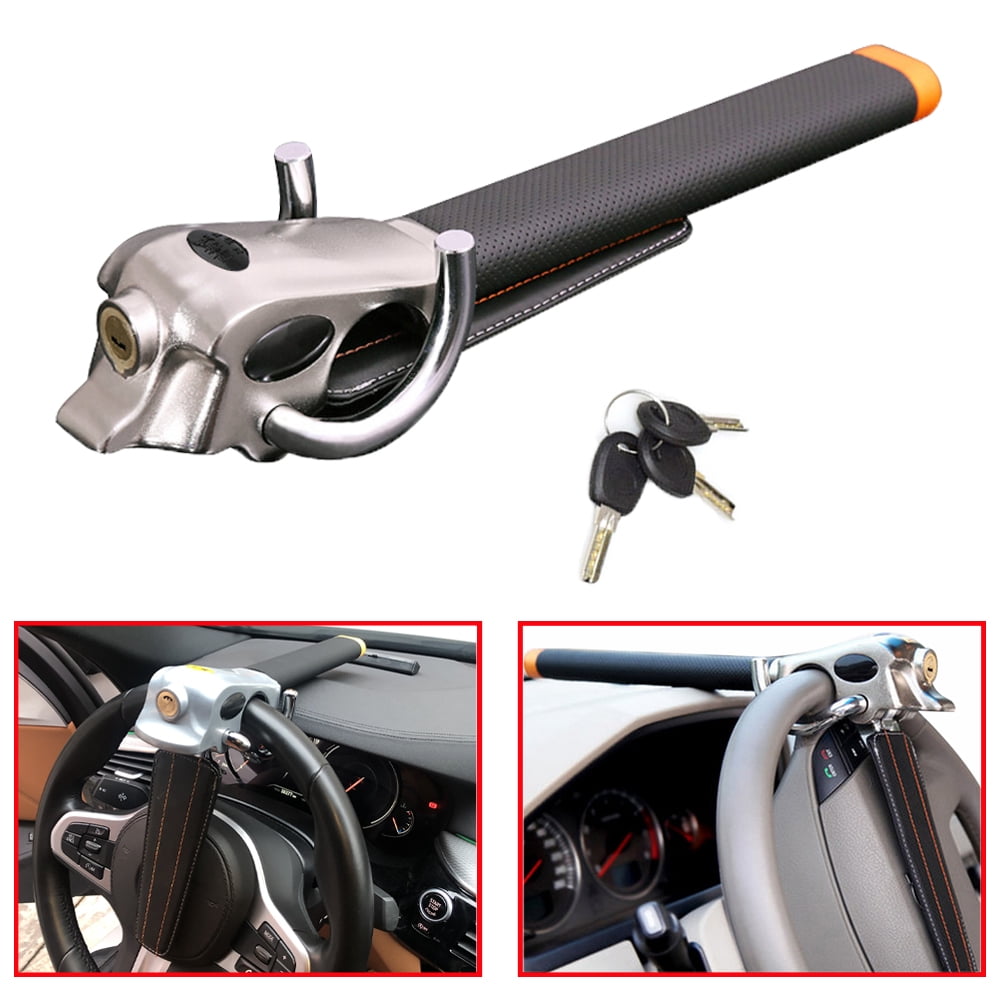 Black-Anti-Theft Car Steering Wheel Lock, Foldable T-Shape Protection for Automobile, Automobile Security Accessories