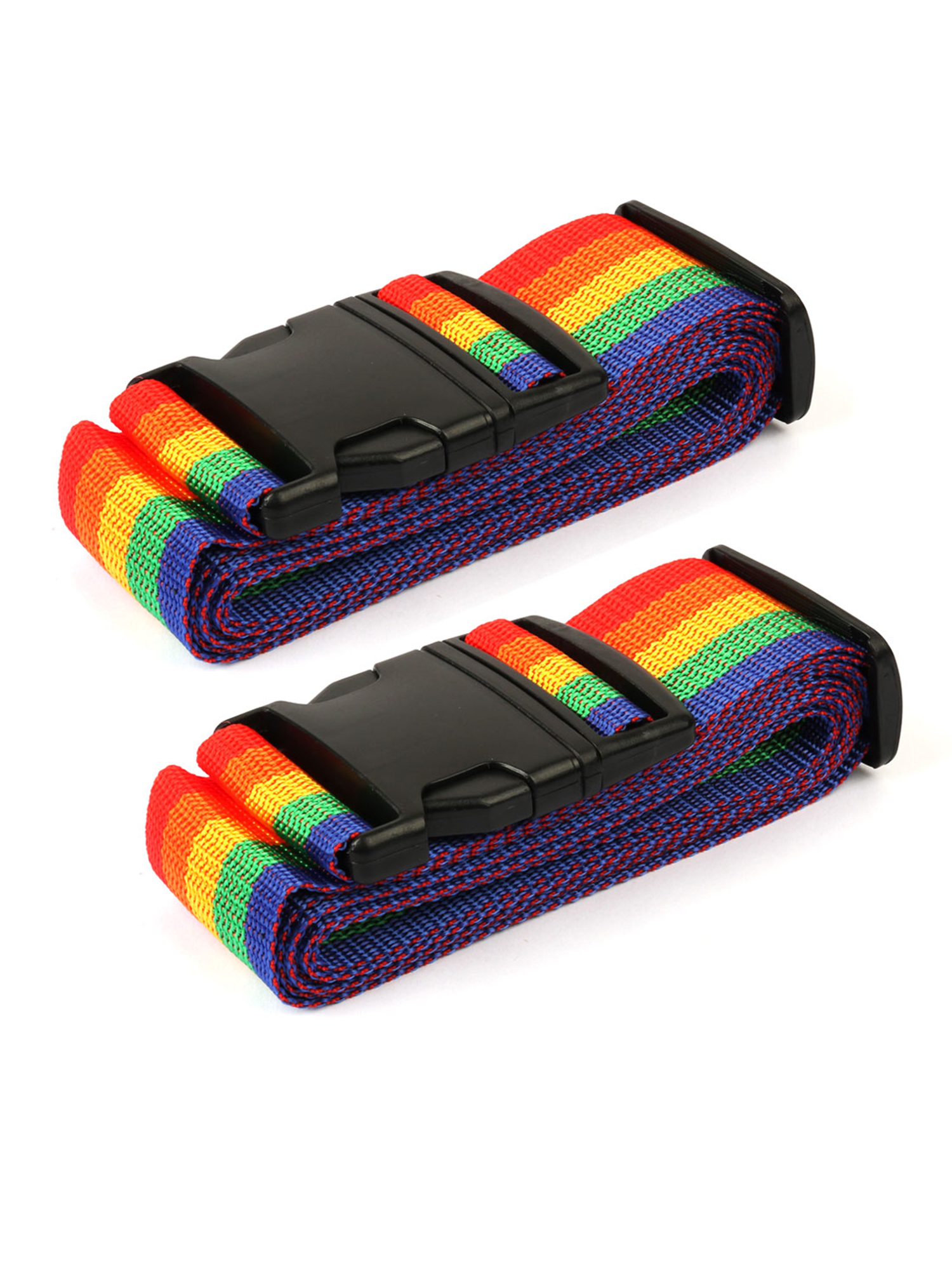 Unique Bargains 2pcs Adjustable Luggage Suitcase Strap Baggage Backpack Bag Travel Bags Belt