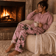 thumbnail image 7 of TrailCrest Womens Open Bottom Sleep and Lounge Coral Fleece Camo Pajama Pants, 2X, 7 of 7