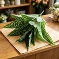 thumbnail image 5 of Artificial Zebra , 19.6" Zebra Leaf Spray, Aphelandra Squarrosa with Green & Yellow Stripes, Maintenance Free Greenery for Home Office Table Centerpiece, 5 of 6