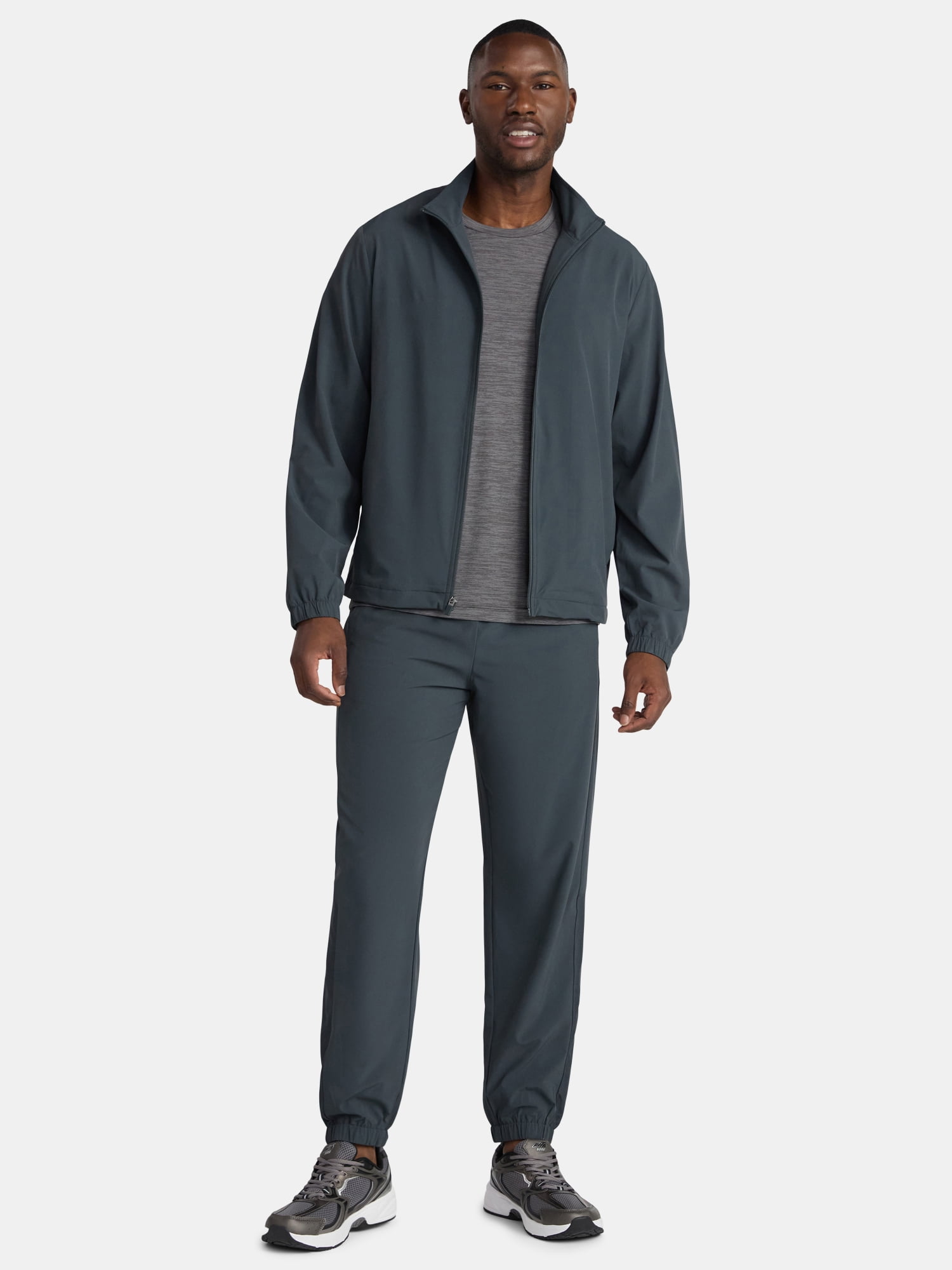 Athletic Works Men's and Big Men's Woven Track Jacket, Sizes S-3XL