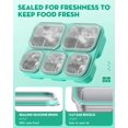 thumbnail image 4 of Caja de Snacks BiuLeon Snackle Acero Inoxidable 5 Compartimentos Verde, 4 of 7