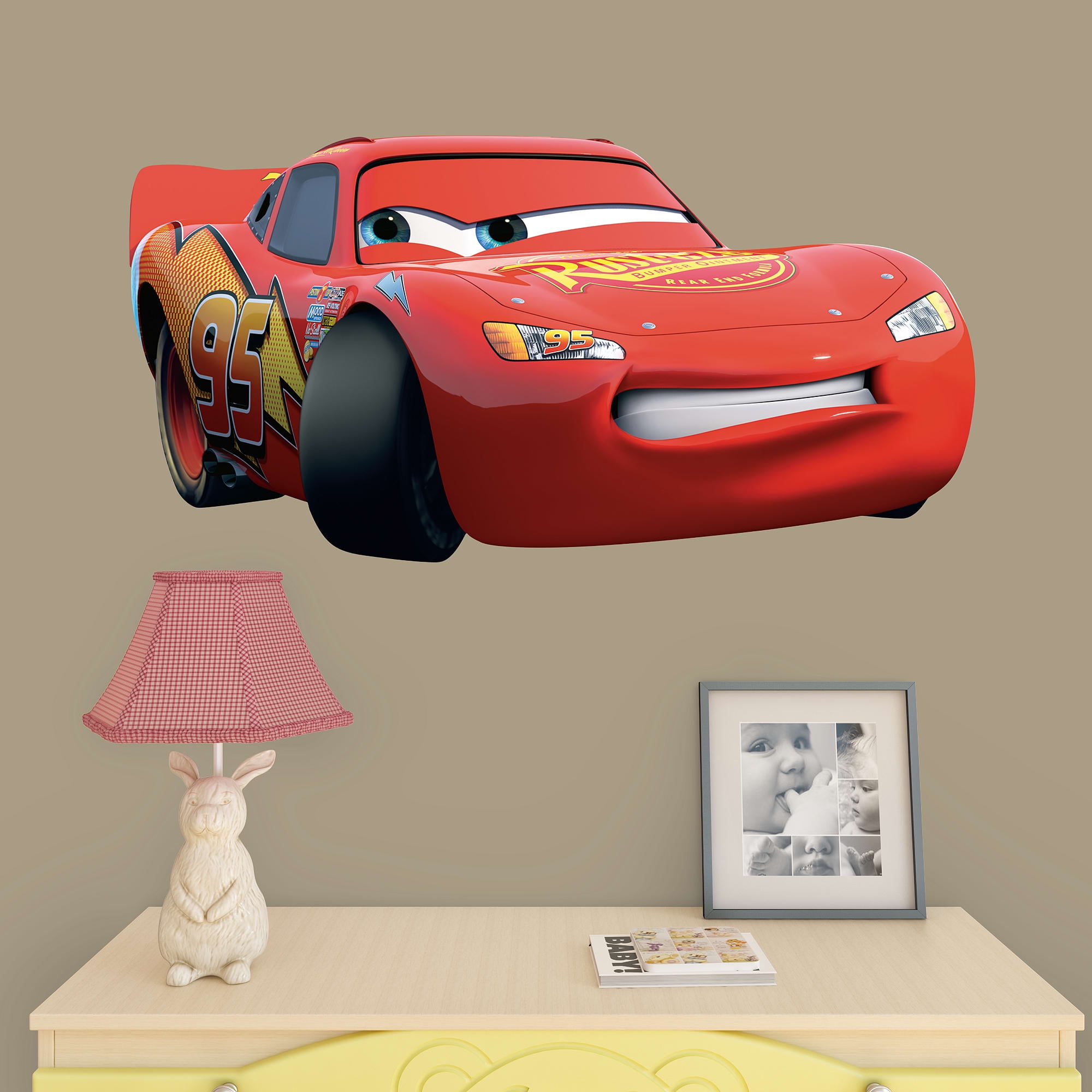 Cars Window-Flash McQueen wall art Printed Vinyle Sticker Décalque Childrens