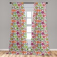 thumbnail image 5 of Ambesonne Easter Curtains, Colorful Camomiles, Pair of 28"x84", Multicolor, 5 of 5