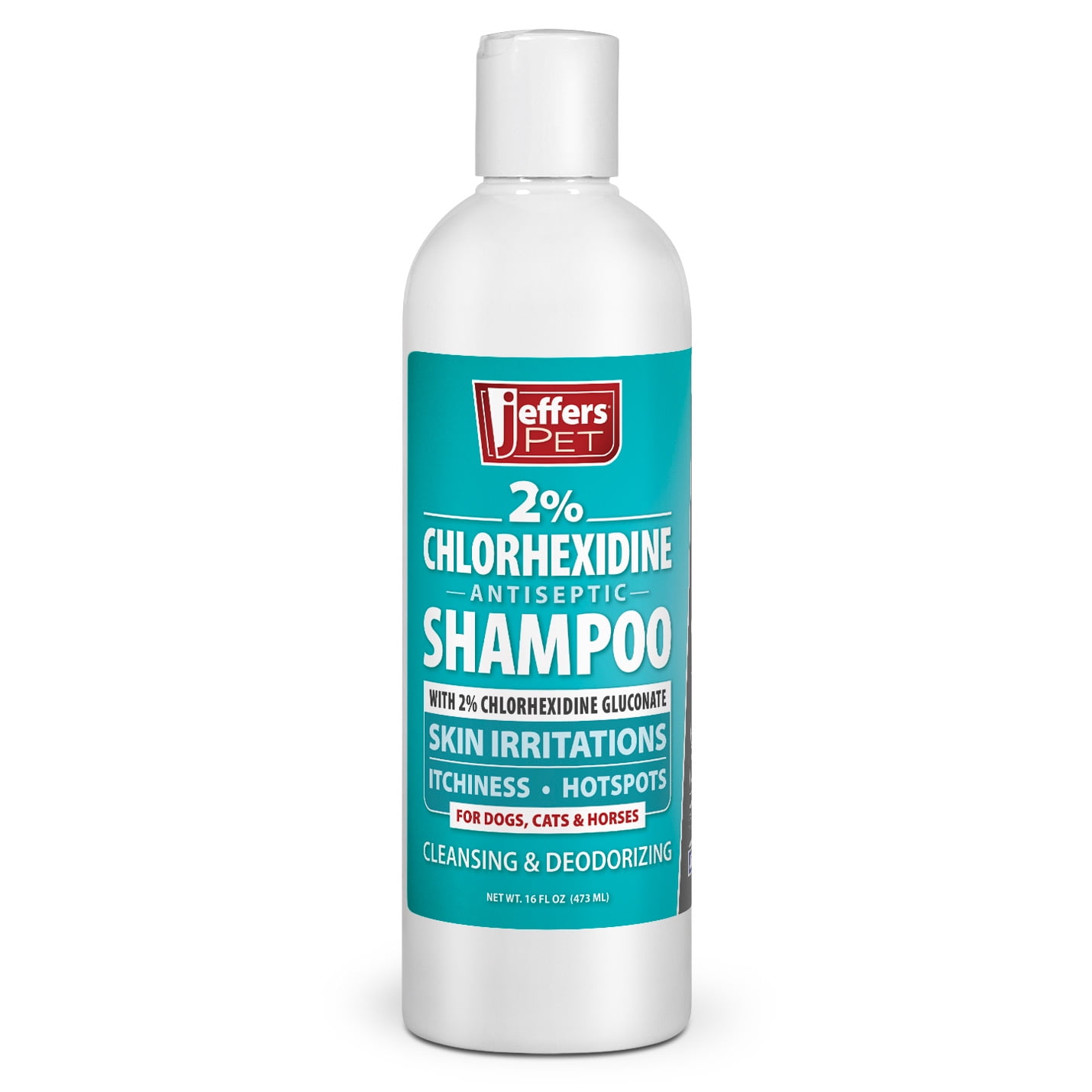 Jeffers 2% Chlorhexidine Antiseptic Shampoo for Dogs, Cats & Horses, 16 oz