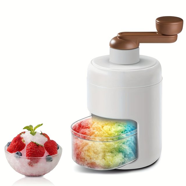 Professional Hand-Held Shaved Ice Maker - Portable Ice Shaver Machine for Home, Party, and Commercial Use - Easy to Operate, Fast Shaving, and Durable
