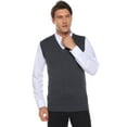 thumbnail image 6 of Purcoar Men's V-Neck Sweater Vest Sleeveless Knit Pullover, 6 of 9