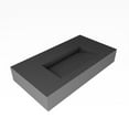 thumbnail image 2 of Pyramid 36" Solid Surface Bathroom Sink in Gray No Faucet Hole, 2 of 6