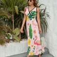 thumbnail image 3 of Flamingo Pattern Pattern Design Sleeveless Dress Summer Clothes for Women Women's Clothing 2025, 3 of 7