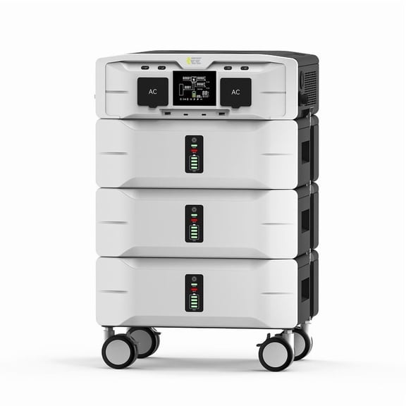 IEE SP5000 7680Wh Solar Generator , 5000W (Peak 9000W) 120/240V Split Phase Portable LiFePO4 Power Station for Home Backup, Power Outages, RV Use