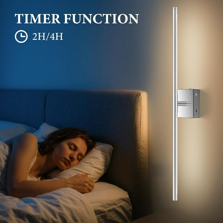 chalian Wall Sconces Set of Two Battery Operated, Wireless USB