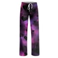 thumbnail image 5 of Women's Casual Valentine's Day Printed Pajama Pants, Flannel Sleepwear Lounge Pants for Women, Soft Comfortable Sleep Pants, Holiday Gift Pajamas,Purple,S, 5 of 6