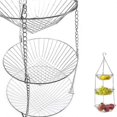 thumbnail image 2 of Wire Hanging Basket,3-tier Stainless Steel Fruit Basket, 2 of 5