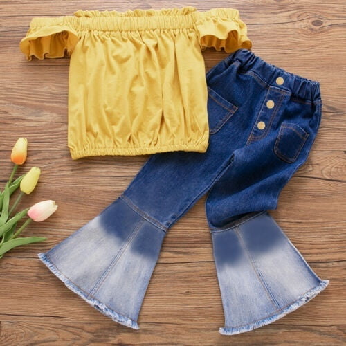 Toddler Kids Baby Girls Off Shoulder 