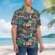 thumbnail image 3 of Fotbe Colorful Carp Streamer Camisa Hawaiana para Hombre Unisex – Camisa Casual de Verano con Botones de Manga Corta de Algodón y Lino,X-Large, 3 of 7