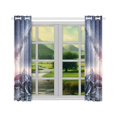 thumbnail image 3 of CADecor Fantastic Starry Sky Window Kitchen Curtain, Galaxy Mountain Window Treatment Panel Curtains,26x39 inches,Set of 2, 3 of 3
