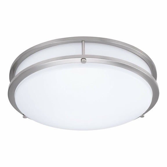2-pack 12" LED Double Ring Flush Mount Ceiling Light, Dimmable 10%-100%, Energy Efficient Modern Ceiling Fixture, Damp Rated, for Bedroom, Kitchen & Office (LED Plus More)