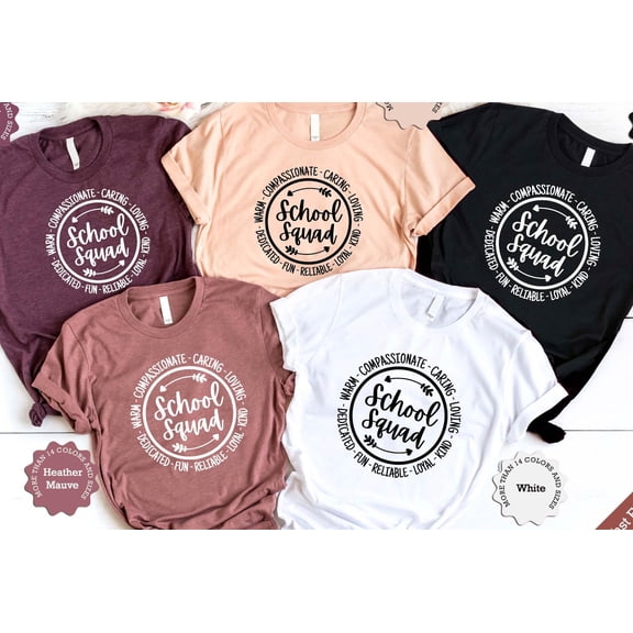 School Squad TShirt Teacher Team Shirt Cotton Blend