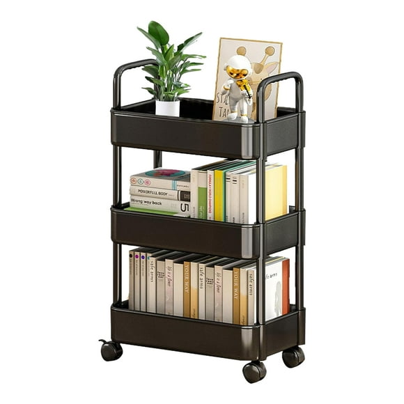 Thinsony Durable And Convenient Rolling Utility Cart Storage Shelf For Multifunctional Simple Installation Black