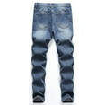 thumbnail image 2 of HAOMEILI Men's Skinny Jeans Casual Slim-fit Straight Printed Denim Pants, 2 of 6