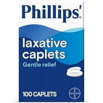 Phillips' Laxative Caplets, With Naturally Sourced Magnesium Supplement for Gentle Relief of Occasional Constipation, Cramp and Stimulant Free Laxatives, 100 Caplets