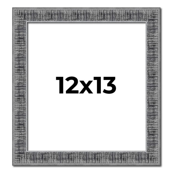 12x13 Frame Silver Black Rustic Sonoma Solid Wood Picture Frame | 1.5 Inch Moulding Width |