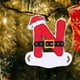 thumbnail image 3 of Adornos Navideños En Letras, Colgante En Madera En 26 Letras En Alfabeto, Adorno de Rojos En Árbol de Navidad, Decoración Festiva En El Hogar o La Oficina, Regal Personalizado En Las Fiestas, Durader, 3 of 3