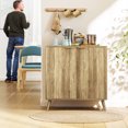 thumbnail image 2 of HOMCOM 55" Modern Sideboard Buffet Cabinet with Storage 2 Fluted Doors Oak, 2 of 9