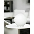 thumbnail image 6 of Eglo Lighting Rondo 8 Inch Portable Round Orb Glass Table Lamp, White, 6 of 7