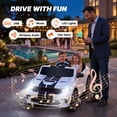 thumbnail image 3 of Dodge Electric Ride on Cars for Kids, 24V Licensed Dodge Durango Powered Ride on Toy with Parent Remote Control, Electric Car Vehicle for Boys 3-6 w/Music Player/LED Light/Safety Belt, White, 3 of 12