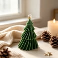 thumbnail image 2 of Leodye 1PCS Christmas Tree Shaped Candle Tabletop Festive Display Ornament Suitable for Home Holiday Layout and Festival Gift -4.33 × 3.15 × 3.15 in, 2 of 6