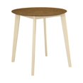 thumbnail image 2 of Monarch Specialties I 1326 - Dining Table, 30" Round, Small, Kitchen, Dining Room, Oak And Cream, Wood Legs, Transitional, 2 of 5