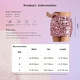 thumbnail image 7 of Kaerm Women's Glitter Sparkly Sequin Mini Skirt Stretchy Bodycon Hip Wrap Skirt Y2k Pencil Skirts Silver M, 7 of 7
