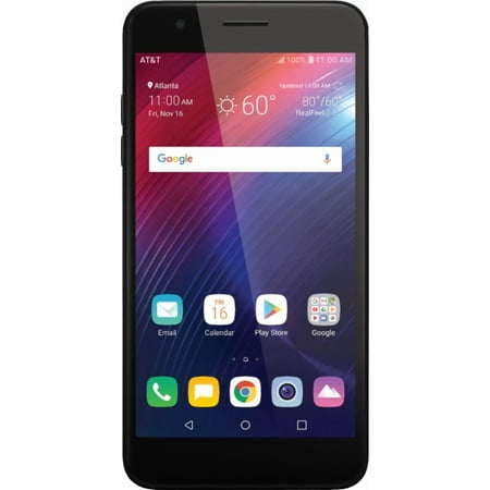 AT&T PREPAID LG Phoenix Plus 16GB Prepaid Smartphone, Black – Get UNLIMITED DATA. Details (Best Phones For Texting Without Data Plan)