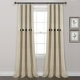 thumbnail image 2 of Lush Decor Farmhouse Button Stripe Cotton Rod Pocket Pair Window Panel, 40" x 84", 2 of 11