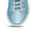 thumbnail image 4 of Disney Girl’s Frozen Shoes, Casual Lace Up Printed Magical Frozen Anna, Elsa Sneakers Light Blue - 6, 4 of 5