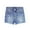 Blue-2437, variant on KIDSCOOL SPACE Big Girls Boys Jeans Shorts,Ripped Frayed Raw Hem Simple Design Cute Summer Denim Pants,Blue,13-14 Years
