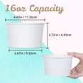 thumbnail image 4 of Paper Ice Cream Cups - 50-Count 16-Oz Disposable Dessert Bowls for Hot or Cold Food, 16-Ounce Party Supplies Treat Cups for Sundae, Frozen Yogurt, Soup, White, 4 of 4