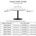 thumbnail image 2 of Round Fitted Tablecloth with Elastic Edge Design Table Cover Waterproof Stain-Resistant Wipeable Table Cloth Best for 38"-42" Round Tables for Outdoor Indoor Geometry, 2 of 4
